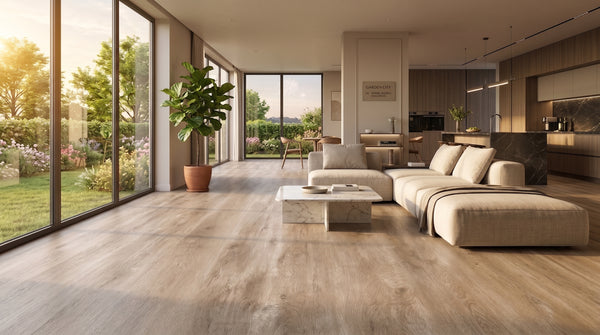 Waterproof SPC Luxury Vinyl Plank Flooring – 12-Mil Wear Layer, Click-Lock, Scratch & Stain Resistant for DIY Installation