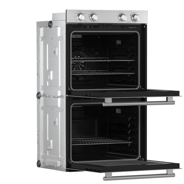 Forno Vomero 30-Inch Double Wall Oven, Stainless Steel, 10 cu.ft Total Capacity, 7100W Convection, Mechanical Controls, Self-Cleaning Function