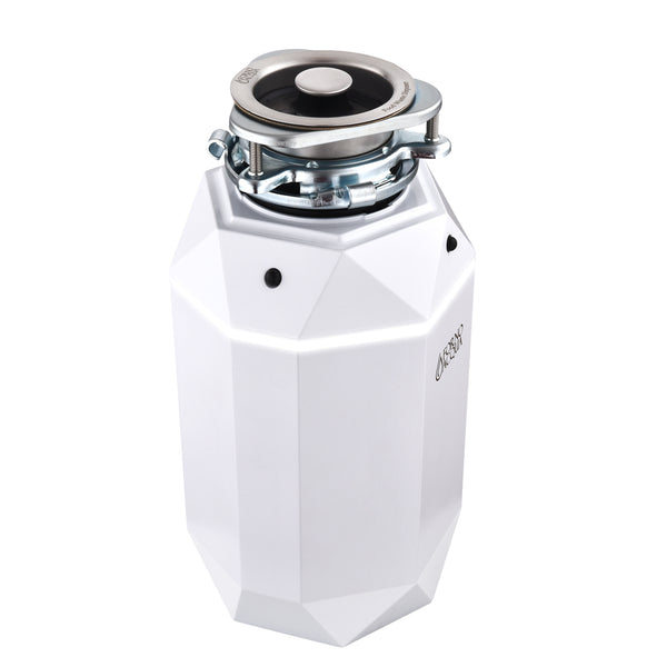 FORNO ACQUA BrightDIAMOND Moonstone 3/4HP Super Quiet Garbage Disposal Corded with Motion Sensor Cabinet Light & Pre-Wired Air Switch