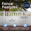 CheryLife 6’ x 4’ Vinyl Semi-Private Fence – White - Denver Series