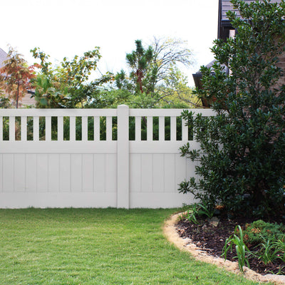 CheryLife 6’ x 4’ Vinyl Semi-Private Fence – White - Denver Series