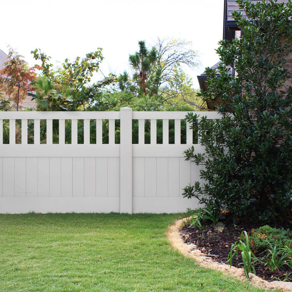 CheryLife 6’ x 4’ Vinyl Semi-Private Fence – White - Denver Series