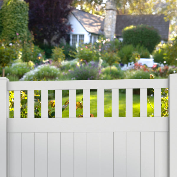CheryLife 6’ x 4’ Vinyl Semi-Private Fence – White - Denver Series