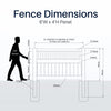 CheryLife 6’ x 4’ Vinyl Semi-Private Fence – White - Denver Series