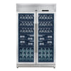 FORNO Abruzzo 48-Inch Dual Zones Wine Cellar, 102 Bottles, 24 cu. ft., Green Acrylic Holders & Black Shelves