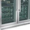 FORNO Abruzzo 48-Inch Dual Zones Wine Cellar, 102 Bottles, 24 cu. ft., Green Acrylic Holders & Black Shelves