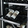FORNO Abruzzo 48-Inch Dual Zone Wine Cellar, 102 Bottles, 24 cu. ft., Clear Acrylic Holders & Stainless Trim Shelves