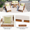 Outdoor Patio Wood 6-Piece Conversation Set - Chery Tile Inc.