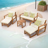 Outdoor Patio Wood 6-Piece Conversation Set - Chery Tile Inc.