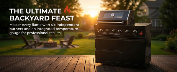 Cherylife 46-Inch 4-Burner Propane Gas Grill – Black Stainless Steel Outdoor Kitchen Island with Side Burner, Modular Design