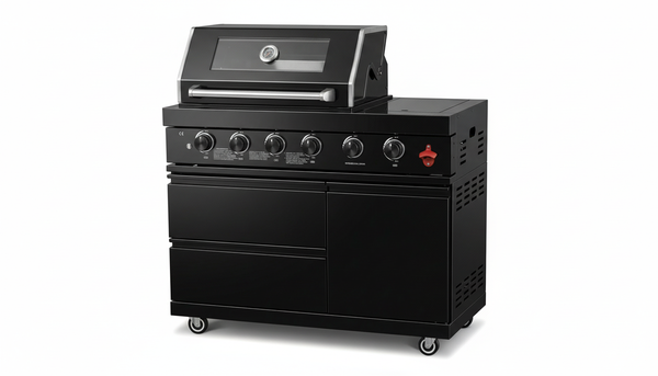 Cherylife 46-Inch 4-Burner Propane Gas Grill – Black Stainless Steel Outdoor Kitchen Island with Side Burner, Modular Design