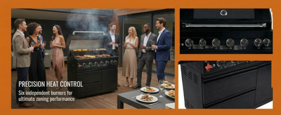 Cherylife 43-Inch 6-Burner Natural Gas Grill – 85,000 BTU Stainless Steel Outdoor Kitchen Island with Side Burner, Rotisserie, Storage