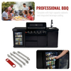 Cherylife 82-Inch 6-Burner 85,000 BTU Deluxe Gas Grill Island – Outdoor Kitchen with Wine Cooler, Refrigerator, Rotisserie, Marble Countertops & Sink