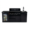 Cherylife 82-Inch 6-Burner 85,000 BTU Deluxe Gas Grill Island – Outdoor Kitchen with Wine Cooler, Refrigerator, Rotisserie, Marble Countertops & Sink