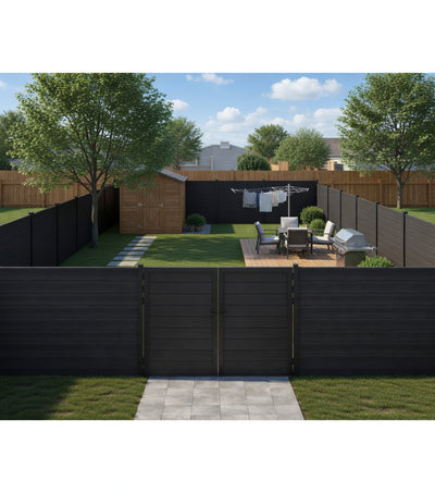 CheryLife 10 ft x 6 ft WPC Composite Double Gate Kit