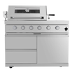 Cherylife 46-Inch 6-Burner 85,000 BTU Gas Grill Island – Stainless Steel Outdoor Kitchen with Rotisserie, Granite Countertops, Storage & ETL Certification
