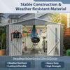 10x8 FT All-Weather Metal Storage Shed – Lockable Doors, Rustproof Steel, Easy Assembly for Garden, Patio, Backyard (Gray)