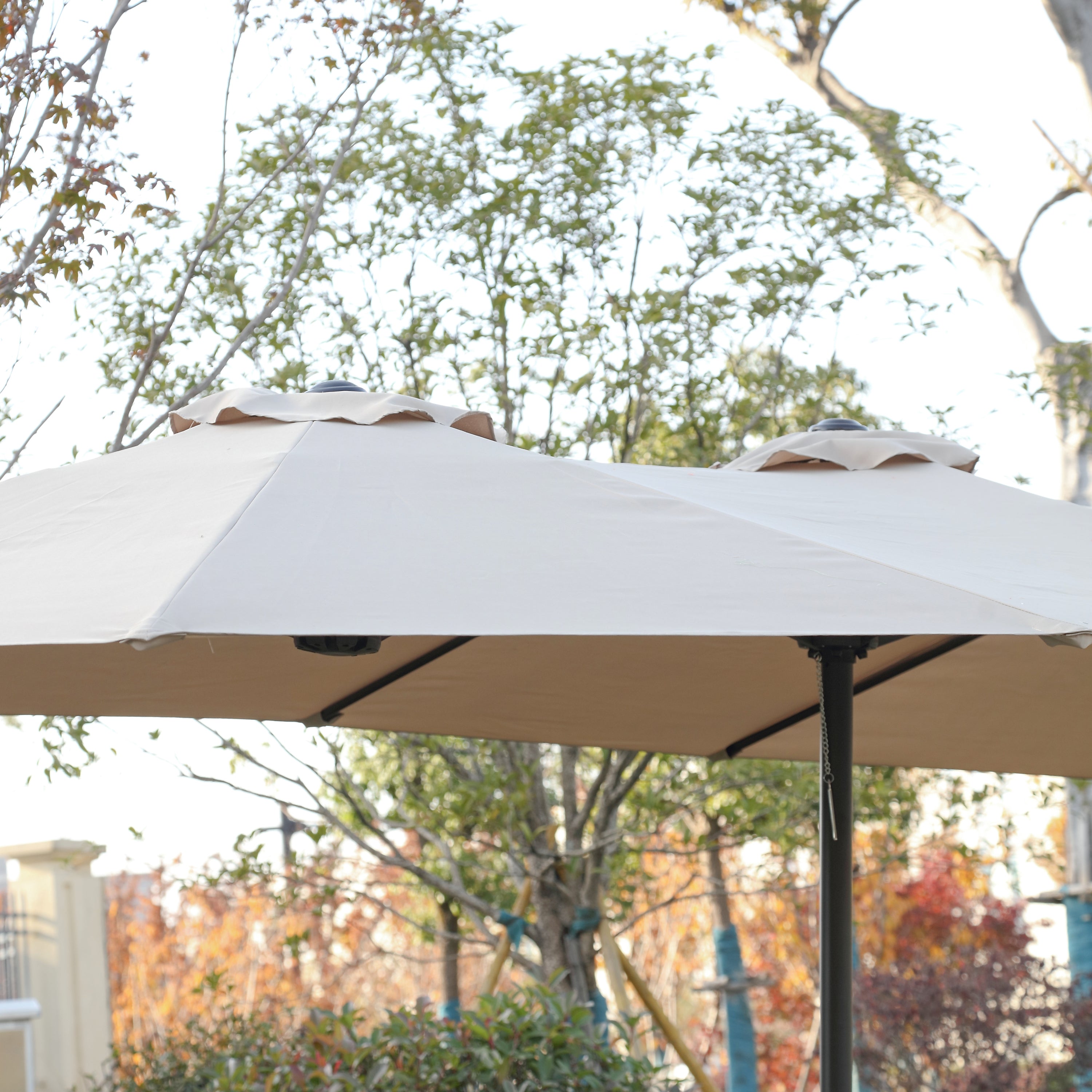 abba patio umbrella button 14.8 Ft Double Sided Outdoor Umbrella Rectangular Large with Crank ( k – CheryLife