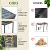 10x13 ft Aluminum Pergola Kit with Adjustable Louvered Roof