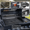 Cherylife S00003 NG 85-Inch 4-Burner 72,000 BTU Natural Gas Grill Island – Outdoor Kitchen with Refrigerator, Wine Cooler, Rotisserie, Granite Countertops & Sink