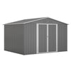 10x8 FT All-Weather Metal Storage Shed – Lockable Doors, Rustproof Steel, Easy Assembly for Garden, Patio, Backyard (Gray)