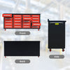 7ft Garage Storage Cabinets with Workbench (20 Drawers) Red