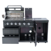 CheryLife 65-Inch 4-Burner Propane Gas Grill | 304 Marine Grade Stainless Steel Outdoor Kitchen Island BBQ w/ Side Burner & Rotisserie