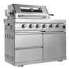 Cherylife 46-Inch 6-Burner 85,000 BTU Gas Grill Island – Stainless Steel Outdoor Kitchen with Rotisserie, Granite Countertops, Storage & ETL Certification