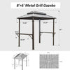 8×6 ft Grill Gazebo, Aluminum BBQ Gazebo