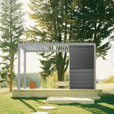 Aluminum Slats Louvered Wall Pergola Accessories