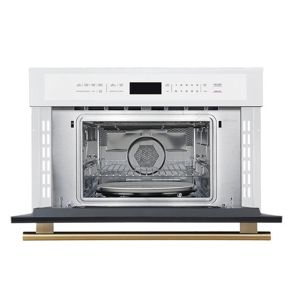 Oliena Espresso White 30 Inch 1750 Watt Compact Oven & 1000 Watt Microwave, 1.6 cu. ft.