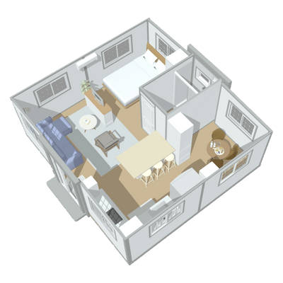 Bastone Expandable Prebuilt Home 19ft x 20ft