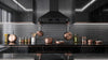 Forno Venezia 36 Inch Wall-Mounted Range Hood in Black with Touch Controls and Baffle Filters