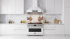Forno Venezia 36 Inch Wall-Mounted Range Hood in White with Touch Controls and Baffle Filters