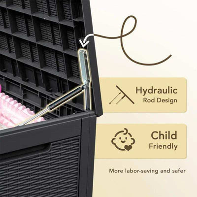 100 Gallon Outdoor Storage Deck Box Resin - Cherylife.