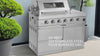 Cherylife 46-Inch 6-Burner 85,000 BTU Gas Grill Island – Stainless Steel Outdoor Kitchen with Rotisserie, Granite Countertops, Storage & ETL Certification