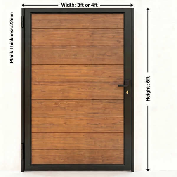 CheryLife 3 ft/4 ft. W x 6 ft. H WPC Fence Gate Single