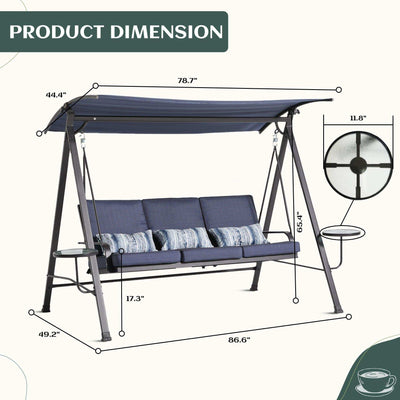 Chery Industrial Steel 3-seater Swing